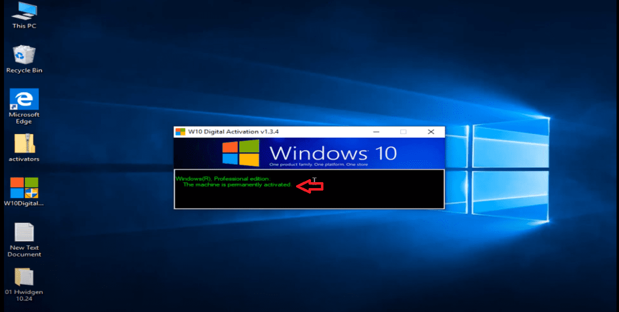 Permanently activated windows 10
