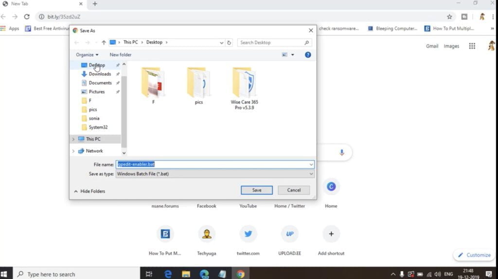 Enable group policy editor(Gpedit.msc) in windows 10 home