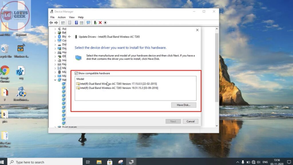 wifi not showing in settings of windows 10