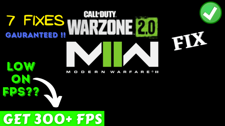 mw2 warzone 2 low fps fix